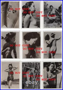 Vintage 1940's WWII Japanese Art Photos (set of 9) Risque Busty Nude Originals