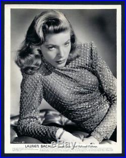 Vintage 1944 LAUREN BACALL superb original gloss, Near Fine 40s fashion glamour