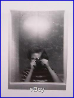 Vintage 1949 MID Mod Bathroom Selfie Fine Art Vernacular Photography Film Photo