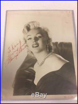 Vintage 1950's Marilyn Monroe Autographed 8 x 10 Original Photo 20th Century Fox