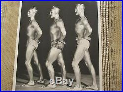 Vintage American Strong Young Men Muscles 1940 Painted Gold Skin Gay Int Photo