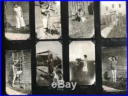 Vintage Antique B&W FAMILY PHOTO ALBUM with 500 People Tractors Dog Car Horse Cat