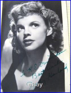 Vintage Antique WW2 1940s Photo Album With Signed Judy Garland Photograph