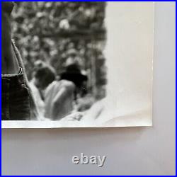 Vintage B&W Press Photograph Handsome Young Hippy Man No Shirt Woodstock