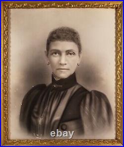 Vintage Beautiful African American Black Woman 1860s Large Format Photo Portrait