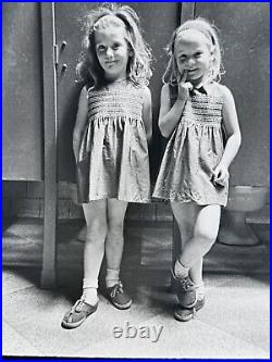 Vintage Black And White Little Girls In Central Park Photo By Roz Kelly Signed