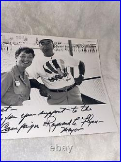 Vintage Black & White Autographed Boston Mayor Raymond Leo Flynn Photo 8x10