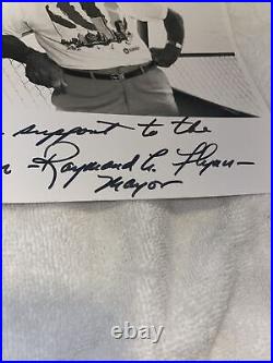 Vintage Black & White Autographed Boston Mayor Raymond Leo Flynn Photo 8x10