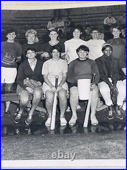 Vintage Black & White Cal Hunter Photography 1967 Woman's Baseball Team