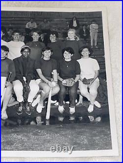 Vintage Black & White Cal Hunter Photography 1967 Woman's Baseball Team