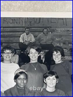 Vintage Black & White Cal Hunter Photography 1967 Woman's Baseball Team