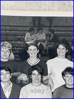 Vintage Black & White Cal Hunter Photography 1967 Woman's Baseball Team