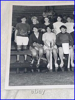 Vintage Black & White Cal Hunter Photography 1967 Woman's Baseball Team