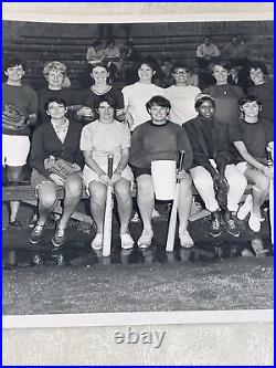 Vintage Black & White Cal Hunter Photography 1967 Woman's Baseball Team