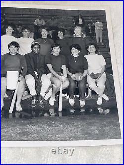 Vintage Black & White Cal Hunter Photography 1967 Woman's Baseball Team