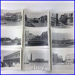 Vintage Black and White Photo Lot of 50 Italy Rome Venice Architecture Snapshots