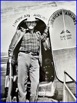 Vintage Bob Wills American Airlines Flight Airplane Photo Photograph 1940s