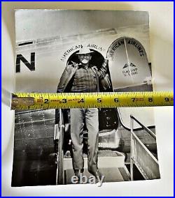 Vintage Bob Wills American Airlines Flight Airplane Photo Photograph 1940s