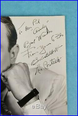 Vintage Bud Abbott & Lou Costello Hand Signed Black & White Photograph