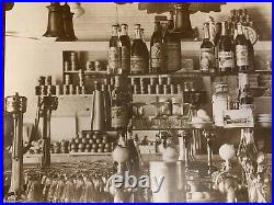 Vintage Coca Cola Sign Soda Jerk Soda Fountain Ice Cream Parlor B & W Photograph