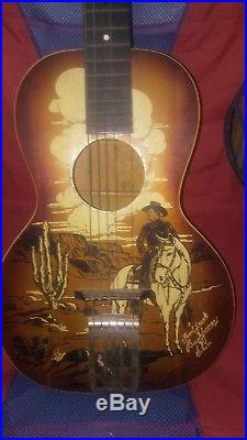 Vintage Cowboy Buck Jones and Silver Guitar