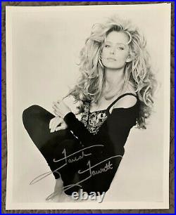 Vintage Farrah Fawcett Autographed In Silver 8 x 10 Black and White Photo