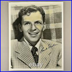 Vintage Frank Sinatra Rat Pack Singer Actor Autograph Signature B&W Photo 8x10