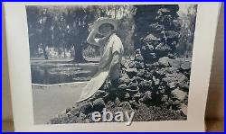 Vintage Hand Colored Black and White Photo A Lady of Henry Dougherty