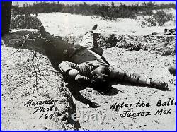 Vintage Historical Photograph After The Battle Juarez Mexico 1911