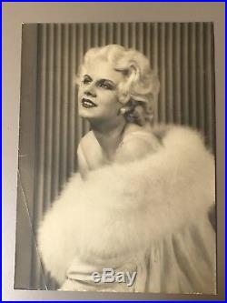 Vintage Hollywood Portrait / Photograph Of Jean Harlow Autographed