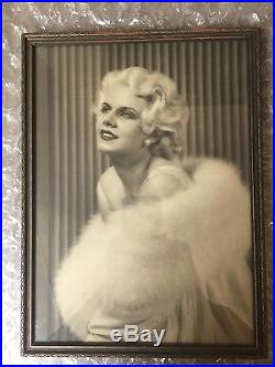 Vintage Hollywood Portrait / Photograph Of Jean Harlow Autographed