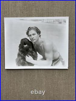 Vintage Lex Barker TARZAN Photograph With Dog