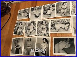 Vintage Lot of 26 Black & White B&W 1950's 1960's Nude Risque Pin-up Photographs