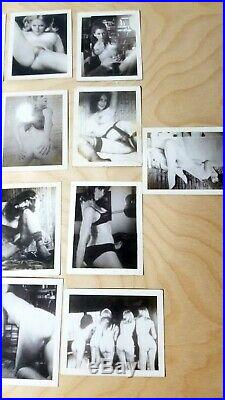 Vintage Lot of 27 Nude Girls/Women B&W Risque Poloroid Photographs #001