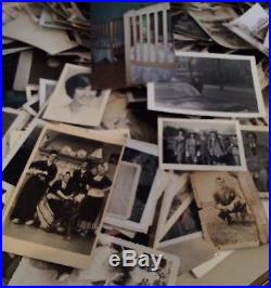 Vintage Lot of Black & White Family Photos & Negatives Large Lot