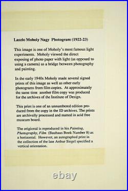 Vintage Moholy Nagy Photogram