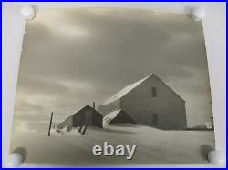 Vintage Original L. Whitney Standish Photograph Of Barn In The Snow