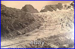 Vintage Original Photo of Glacier (Black & White) Wood Frame
