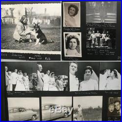 Vintage Photo ALBUM with 300 Mid Century Photos AMAZING Woman's Life 40s-50s