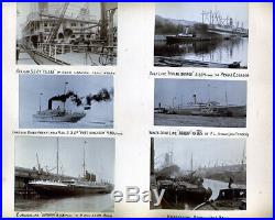 Vintage Photo Album Of 19th & 20th Century Ships And Scenes