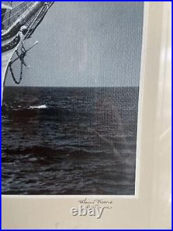 Vintage Photograph Hans Marx Statstraad Ship Sailing Framed Signed