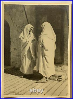 Vintage Photograph Two Women Talking Middle Eastern Country