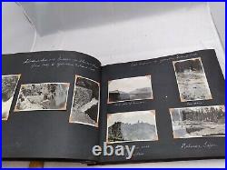 Vintage Photographs Album 97 Photos Black & White Yellowstone, Chicago, etc