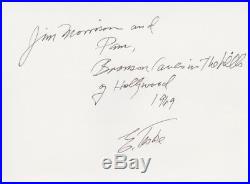 Vintage Press Photo Jim Morrison Pam Hollywood Signed Edmund Teske