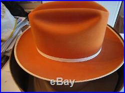Vintage Resistor University Of Texas Orange Cowboy Hat Size 6 7/8 See Pics