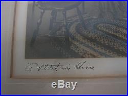 Vintage Signed Wallace Nutting Hand Tinted Photograph A Stitch In Time