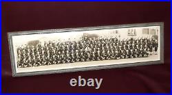 Vintage Silver Gilt Wood Framed Black & White Panorama Photo US Military Unit 55