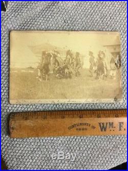Vintage Sioux Indians Omaha War Dance Rose Bud Agency Photo In Original Frame