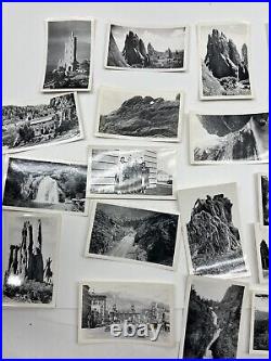 Vintage Snapshot Photograph Lot Scenic Colorado Springs Pikes Peak Cars 1940's