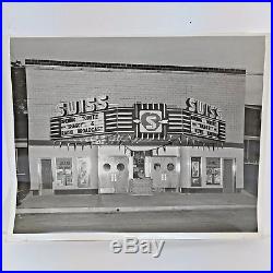 Vintage Swiss Movie Theater & Marquee Photograph, Tell City, Indiana, 1948